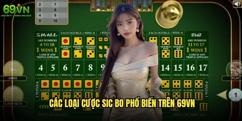 Cược Sic Bo 69vn có những hình thức nào và cách chọn cược hiệu quả? 1 Các loại cược Sic Bo phổ biến trên 69vn